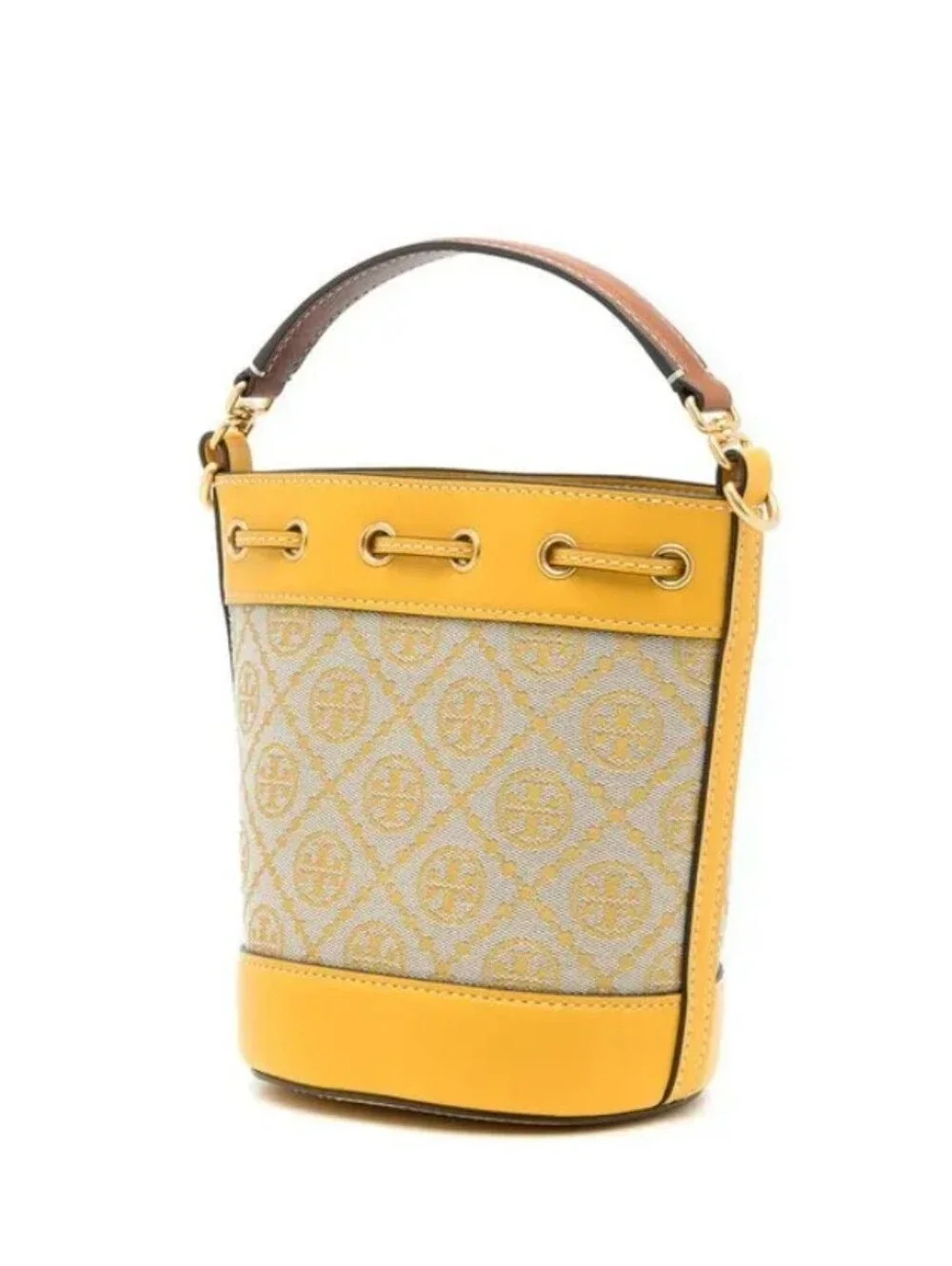 Tory Burch NWOTs Monogram Jacquad Mini Bucket Bag